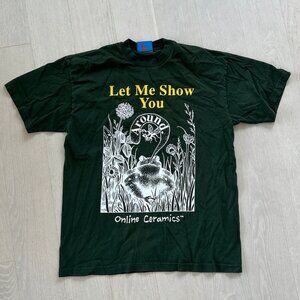 Online Ceramics Green Graphic T-Shirt Size Large